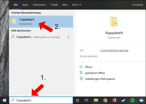 Minecraft %appdata% appdata Ordner öffnen - So geht es!