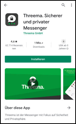 Threema Play Store App Store Download Android iOS WhatsApp Alternative