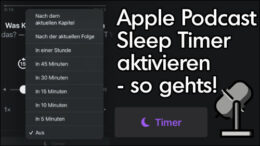 Apple Podcast App Sleeptimer aktivieren