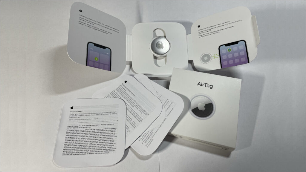 Apple AirTag Lieferumfang Verpackung enthalten Zubehör