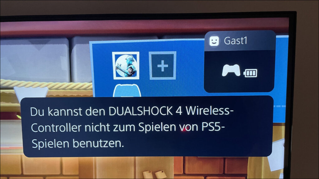 PS4 Controller PS5 Spiel verwenden