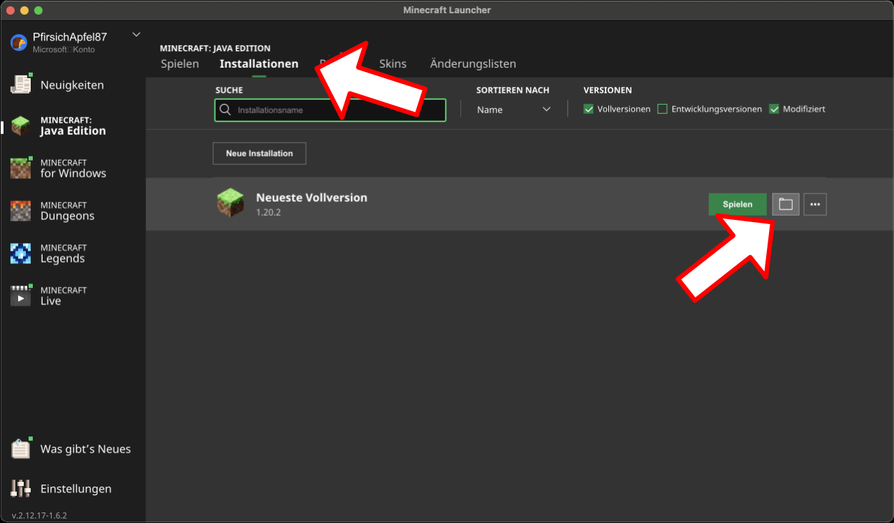 MINECRAFT ORDNER FINDEN visual data 8
